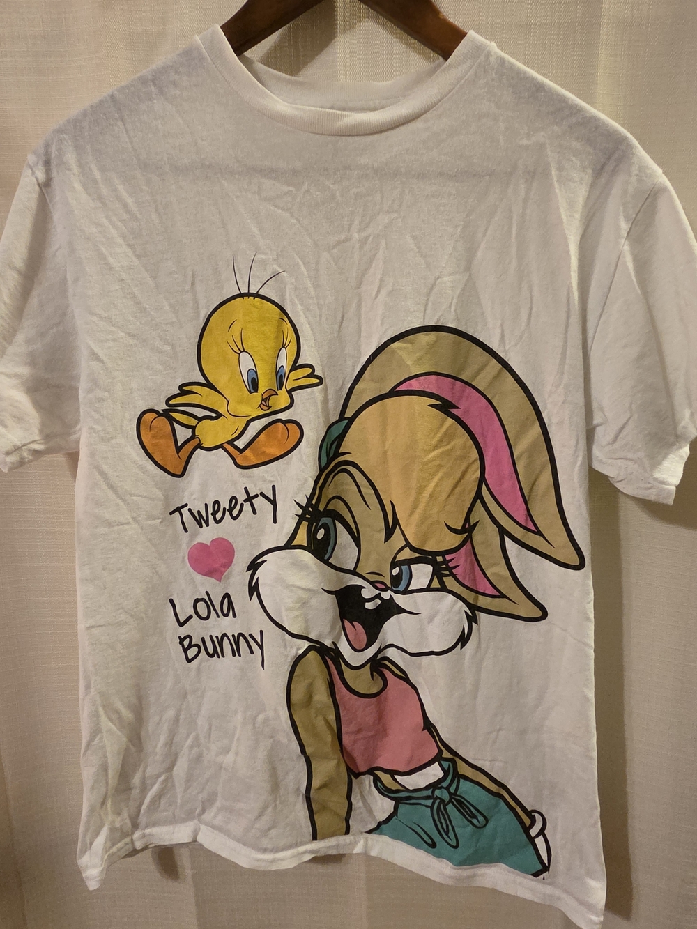 Warner Bros. White Tee with Lola Bunny & Tweety Graphic
